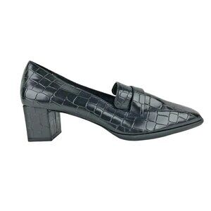 9.2.5‎ With Lycra Womens Black Slip On Square Toe Block Pump Heel Size US 8 M